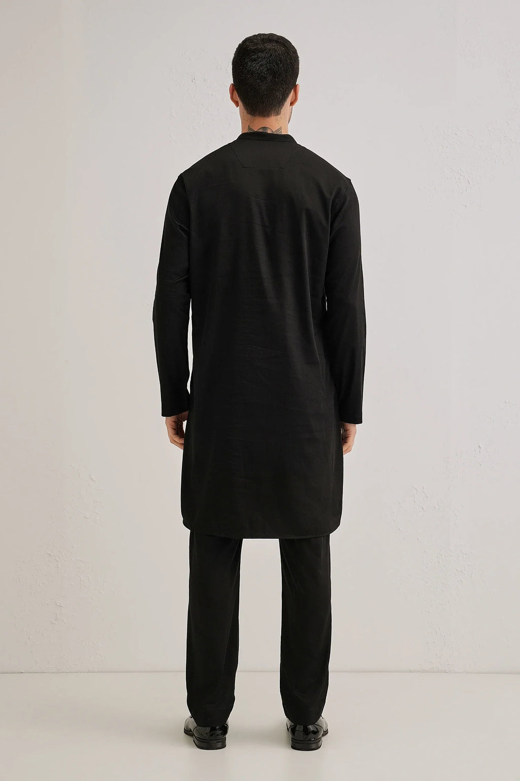 Gaja(Elephant)- Hand Embroidered Designer Kurta - Black