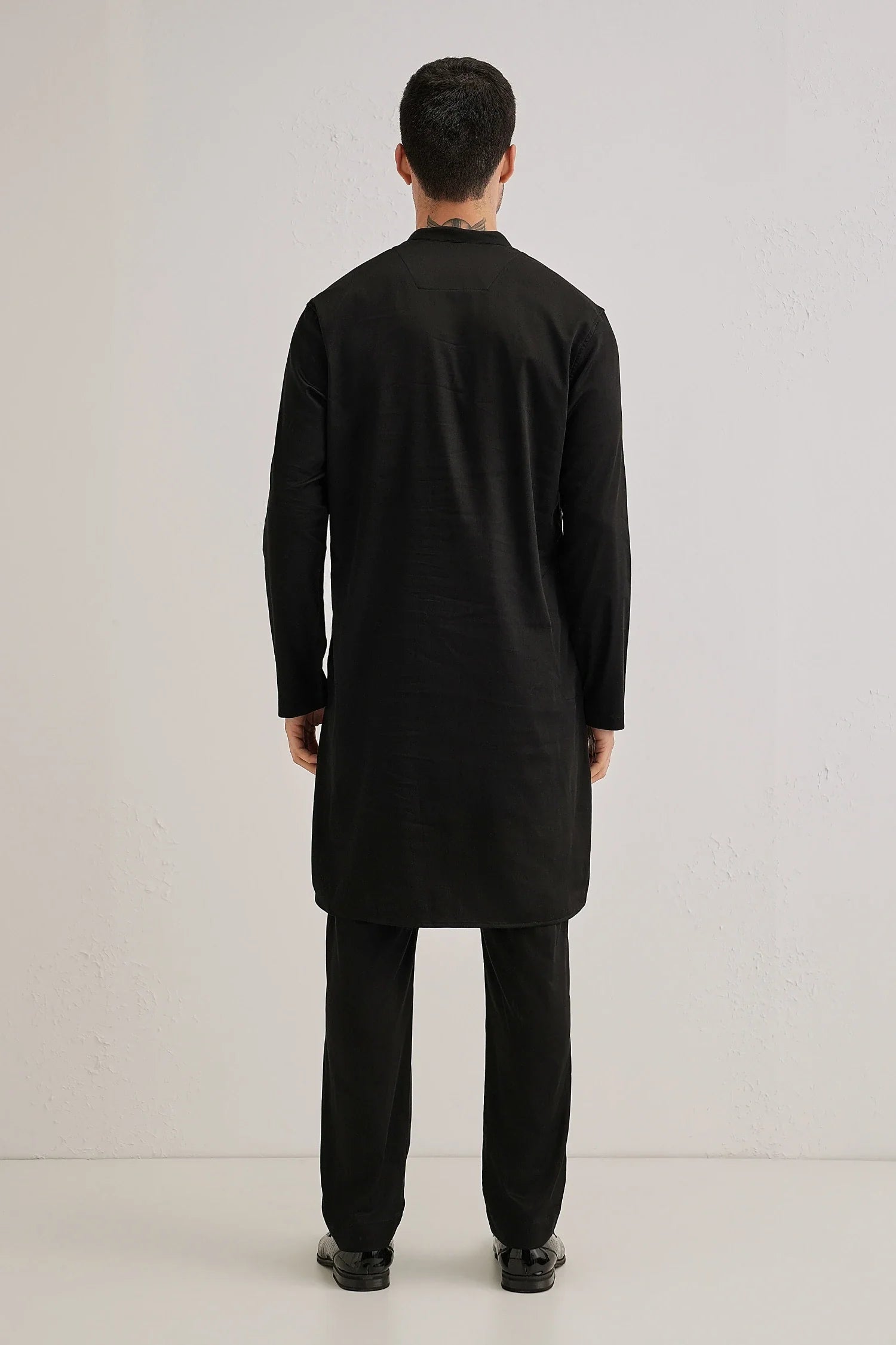 Gaja(Elephant)- Hand Embroidered Designer Kurta - Black