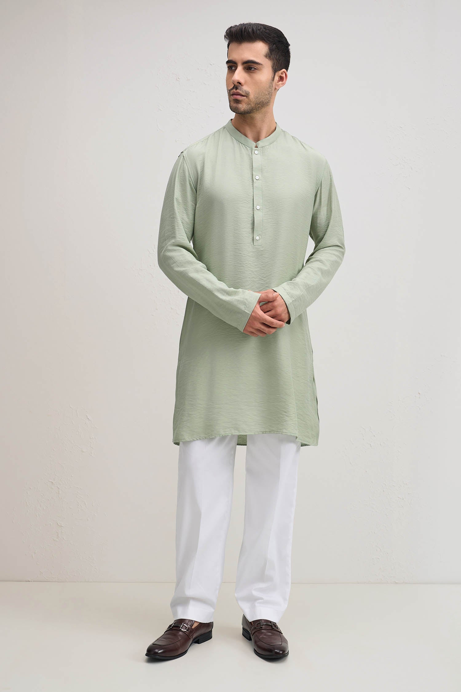 Haryali Hues Kurta  - Pistachio(Green)