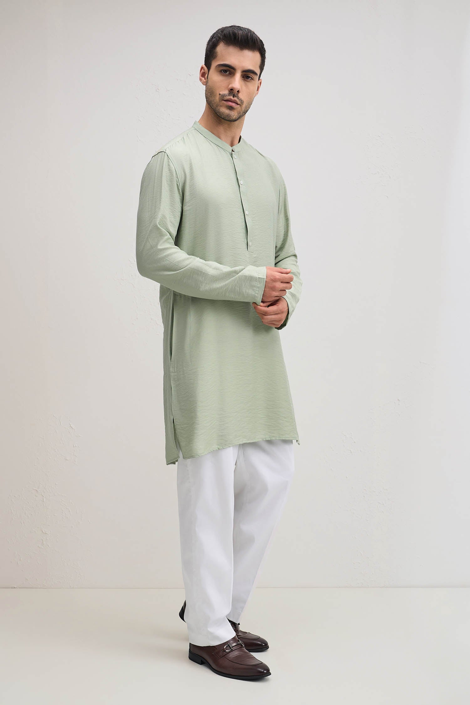 Haryali Hues Kurta  - Pistachio(Green)