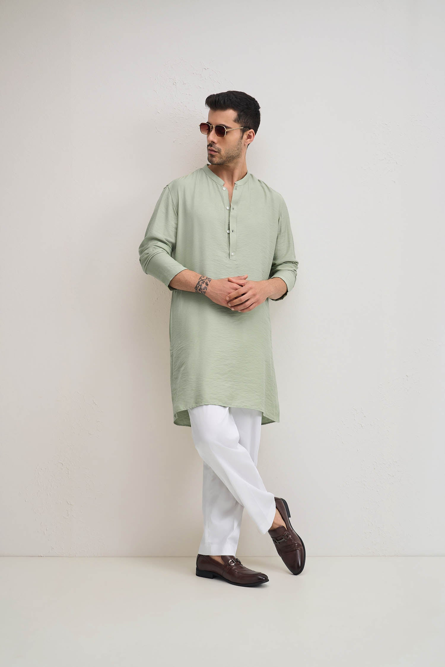 Haryali Hues Kurta  - Pistachio(Green)
