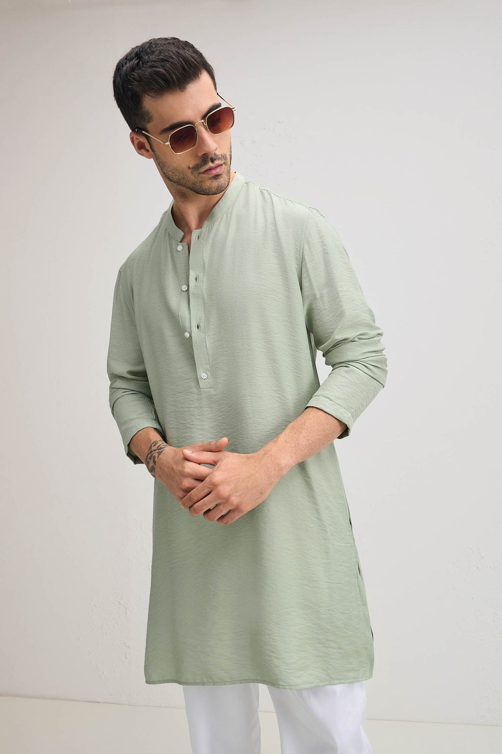 Haryali Hues Kurta  - Pistachio(Green)