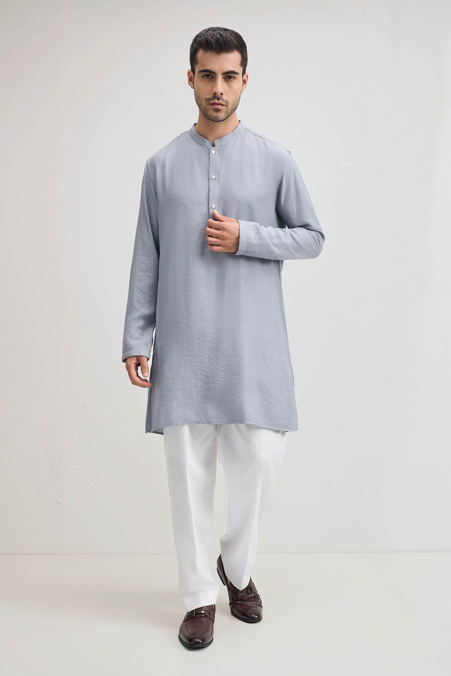 Cool-e-khass Kurta - Cool Grey