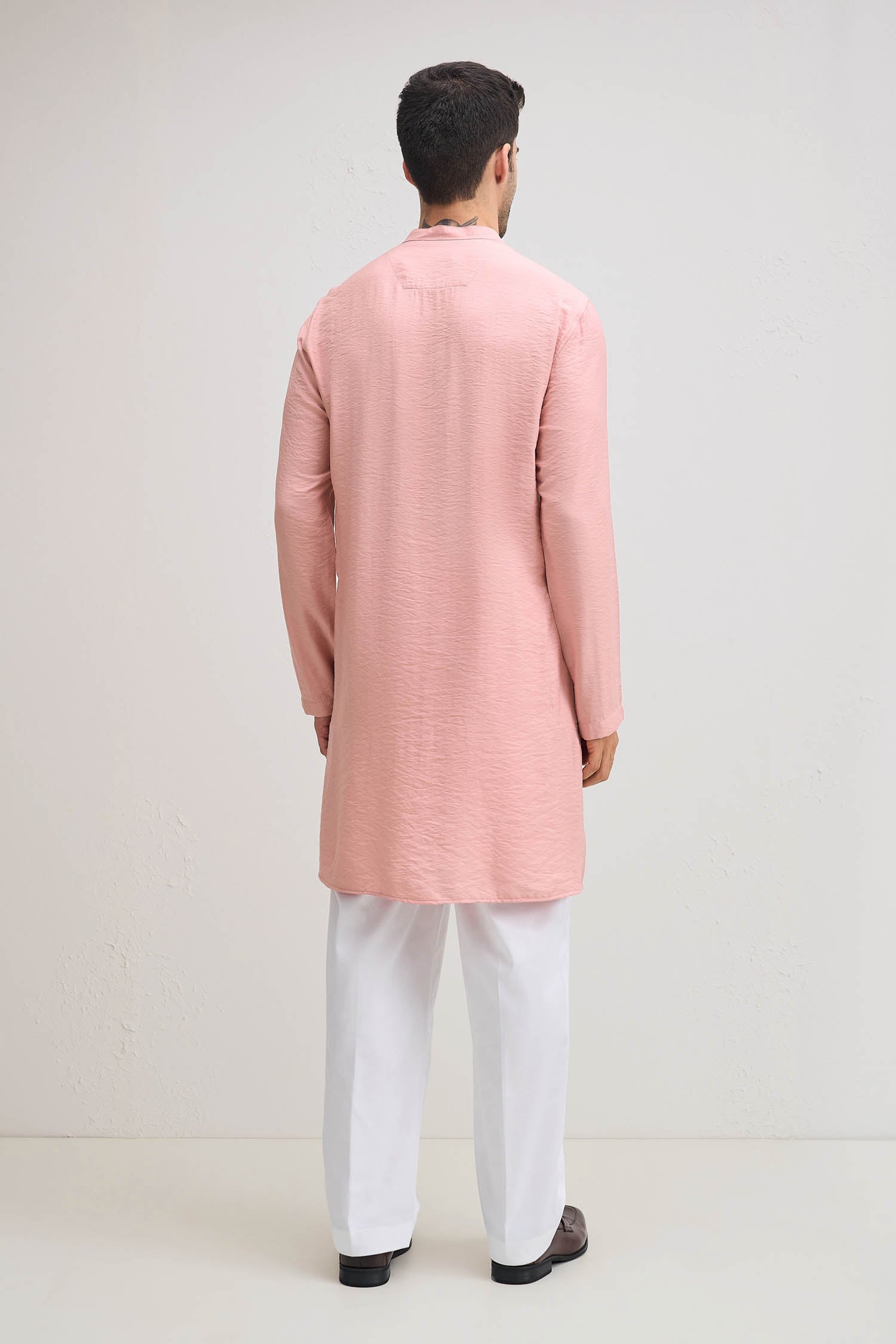 Gulab-e-basanti Kurta - Salmon Pink