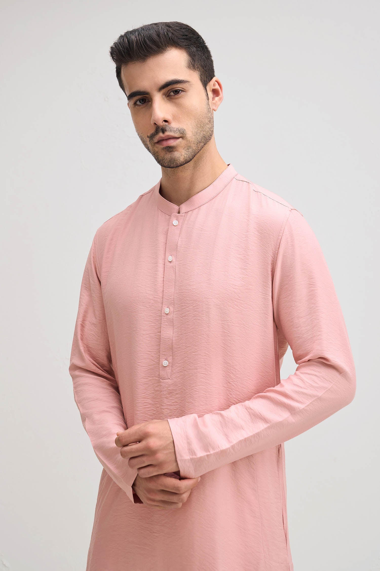 Gulab-e-basanti Kurta - Salmon Pink