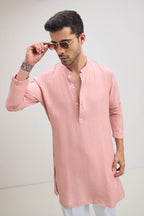 Gulab-e-basanti Kurta - Salmon Pink