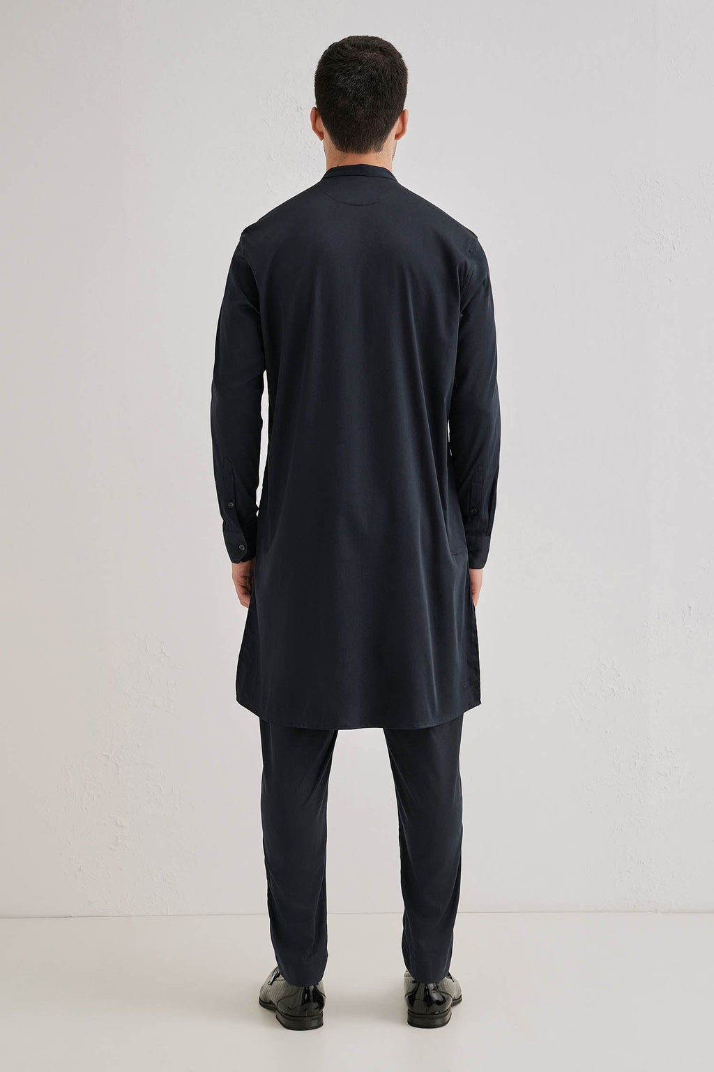 Tiger - Hand Embroidered Designer Kurta - Navy