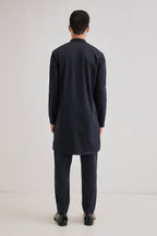 Kolka Hand Embroidered Designer Kurta - Navy