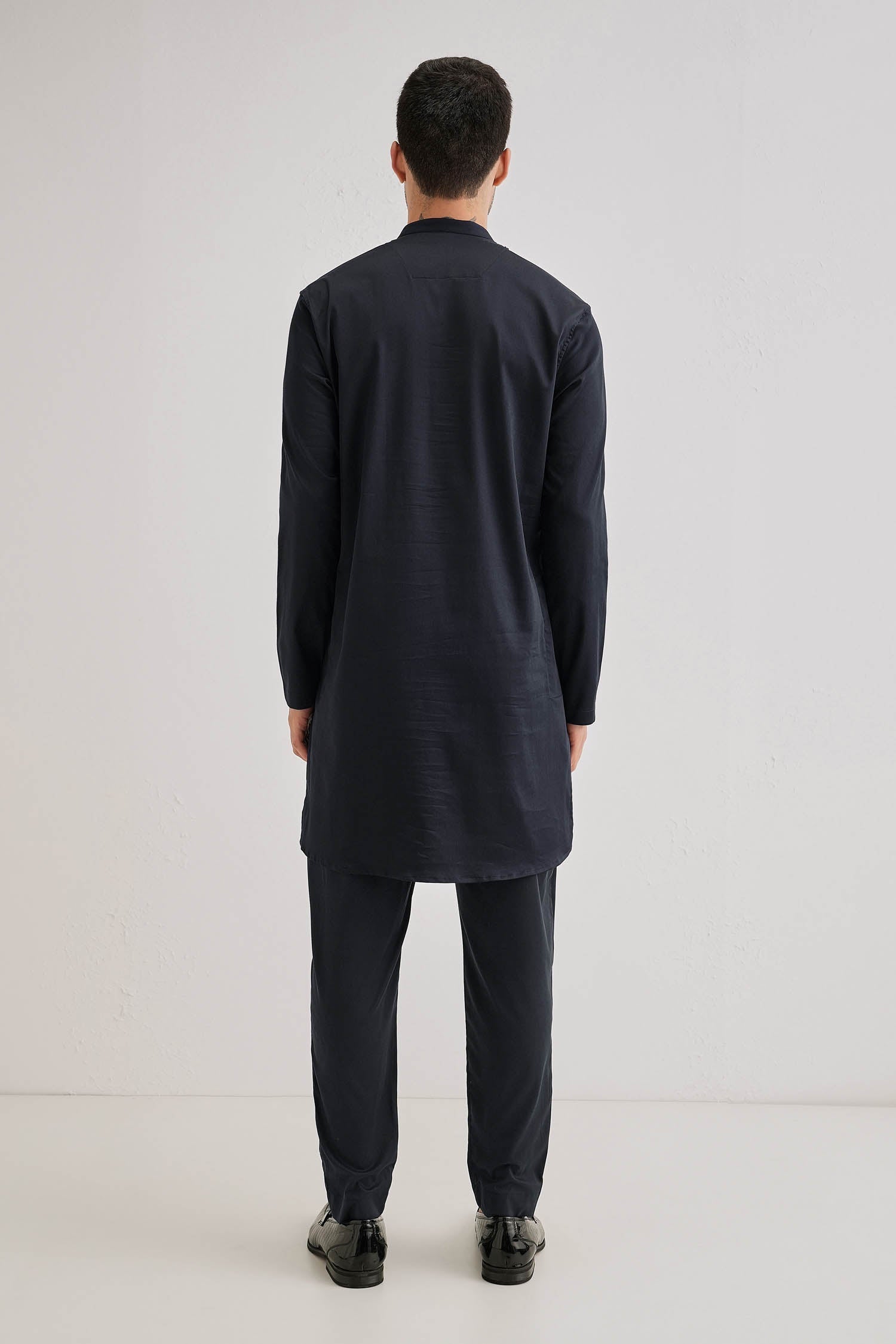 Kolka Hand Embroidered Designer Kurta - Navy