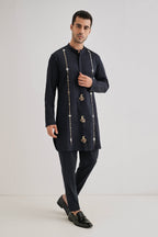 Kolka Hand Embroidered Designer Kurta - Navy