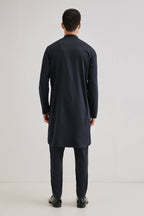 Lynx - Hand Embroidered Designer Kurta - Navy