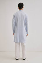 Speculum(Mirror) - Hand Embroidered Designer Kurta - Powder Blue
