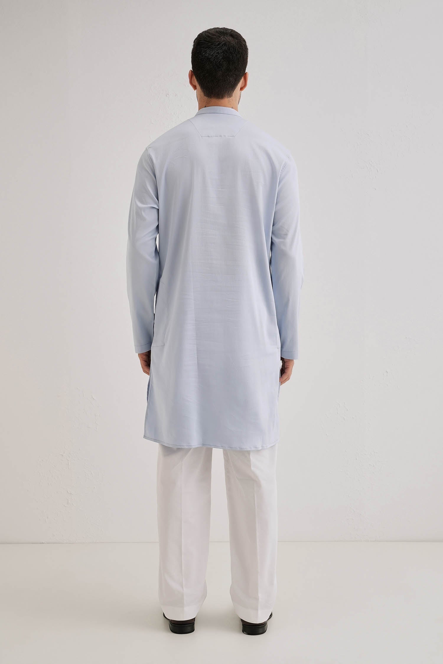 Speculum(Mirror) - Hand Embroidered Designer Kurta - Powder Blue