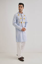 Speculum(Mirror) - Hand Embroidered Designer Kurta - Powder Blue