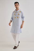 Speculum(Mirror) - Hand Embroidered Designer Kurta - Powder Blue