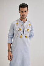 Speculum(Mirror) - Hand Embroidered Designer Kurta - Powder Blue