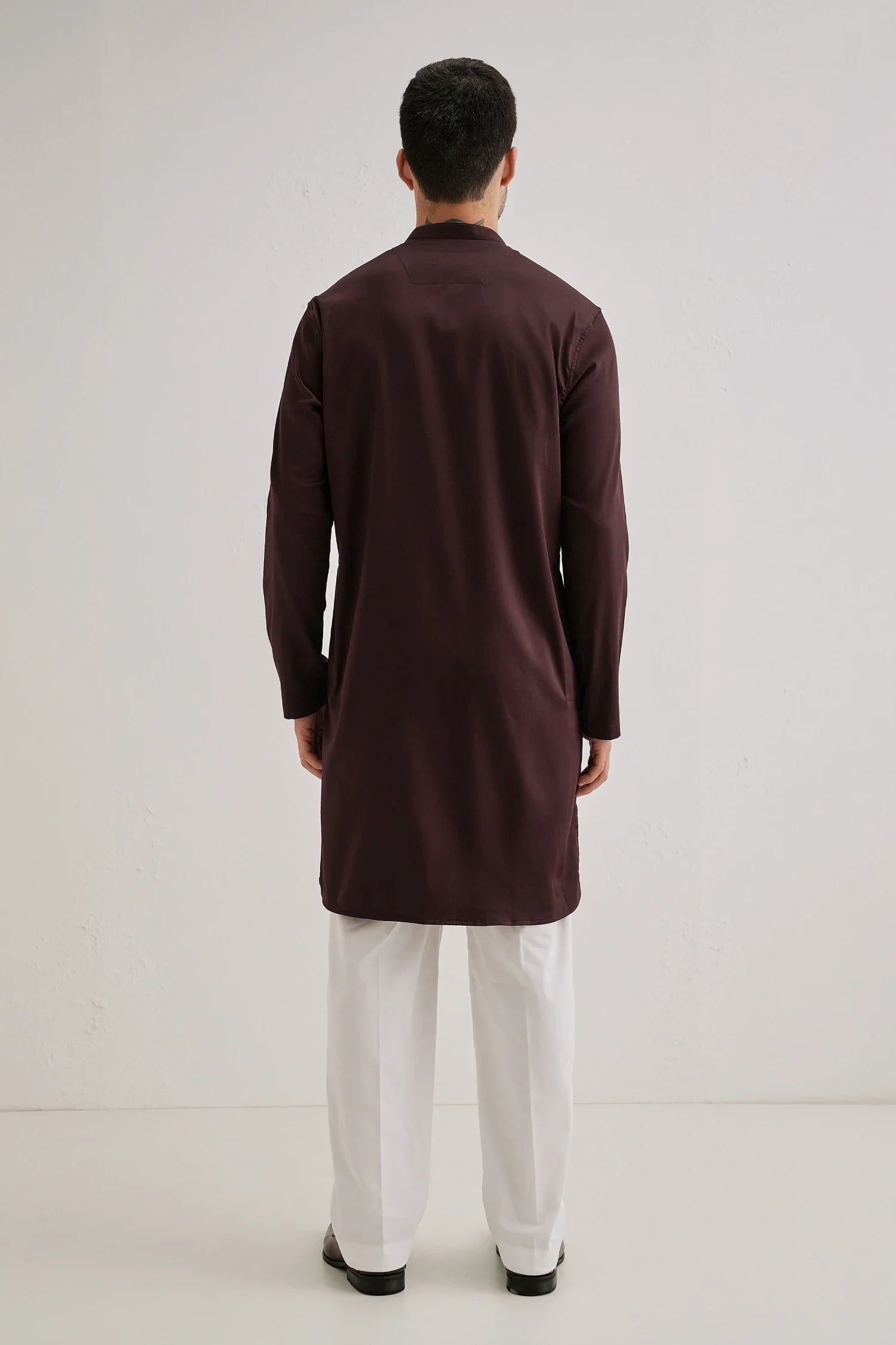 Lynx - Hand Embroidered Designer Kurta - Wine