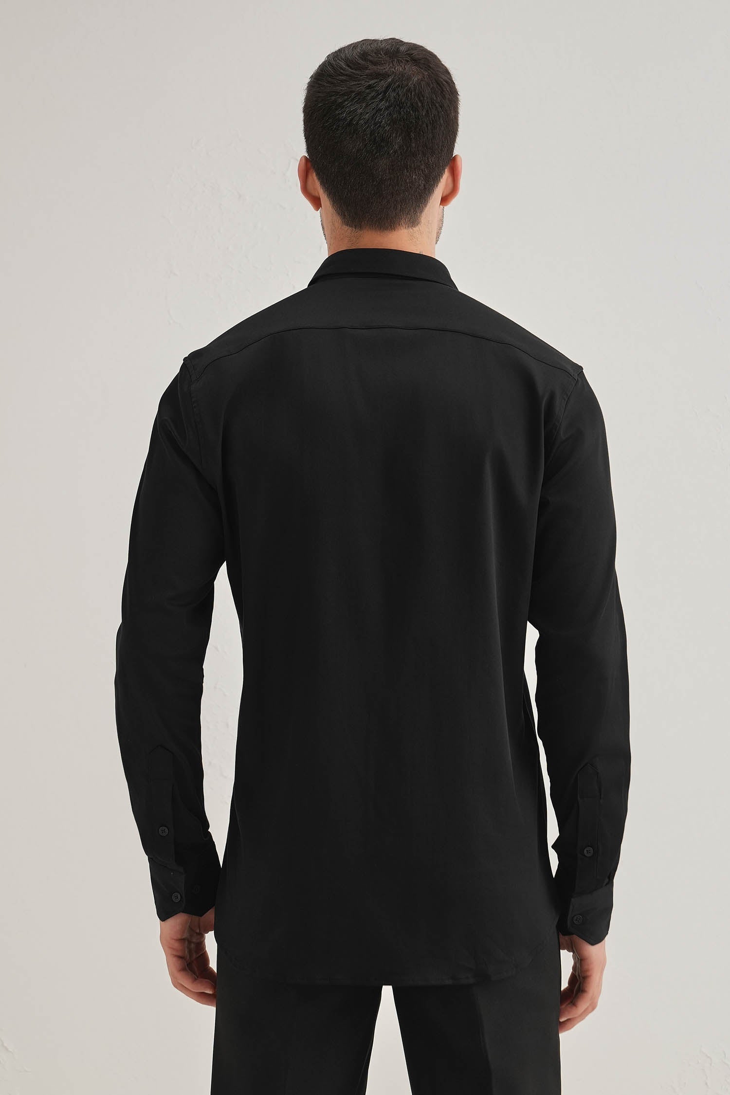 Sylvester Hand Embroidered Designer Shirt - Black