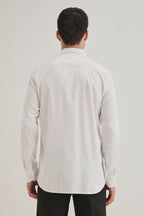 Wasp Hand Embroidered Designer Shirt -White