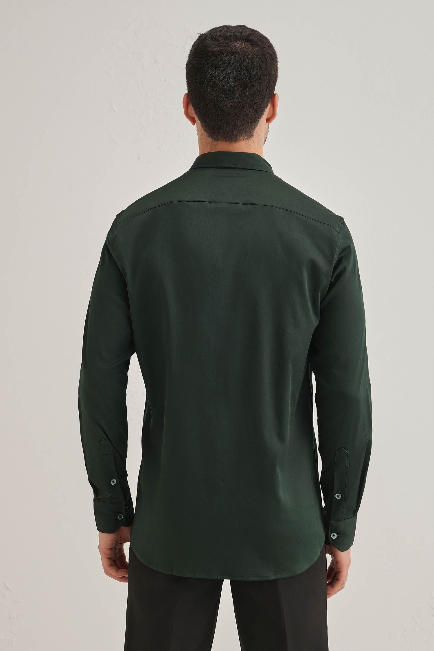 Skeeter(Dragon Fly) Hand Embroidered Designer Shirt - Bottle Green