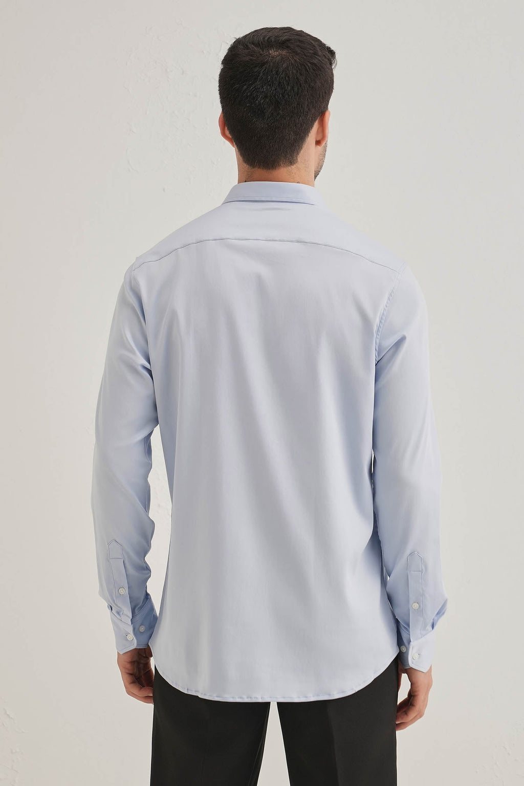 Serpent(Snake)- Hand Embroidered Designer Shirt - Powder Blue