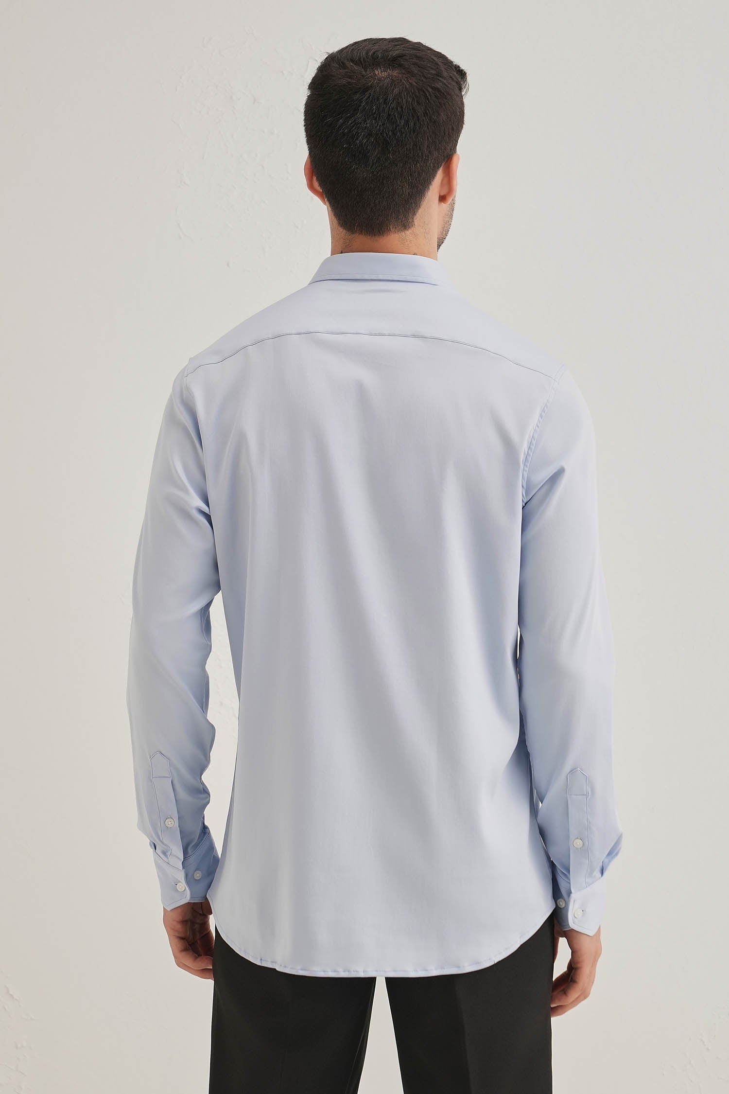 Serpent(Snake)- Hand Embroidered Designer Shirt - Powder Blue