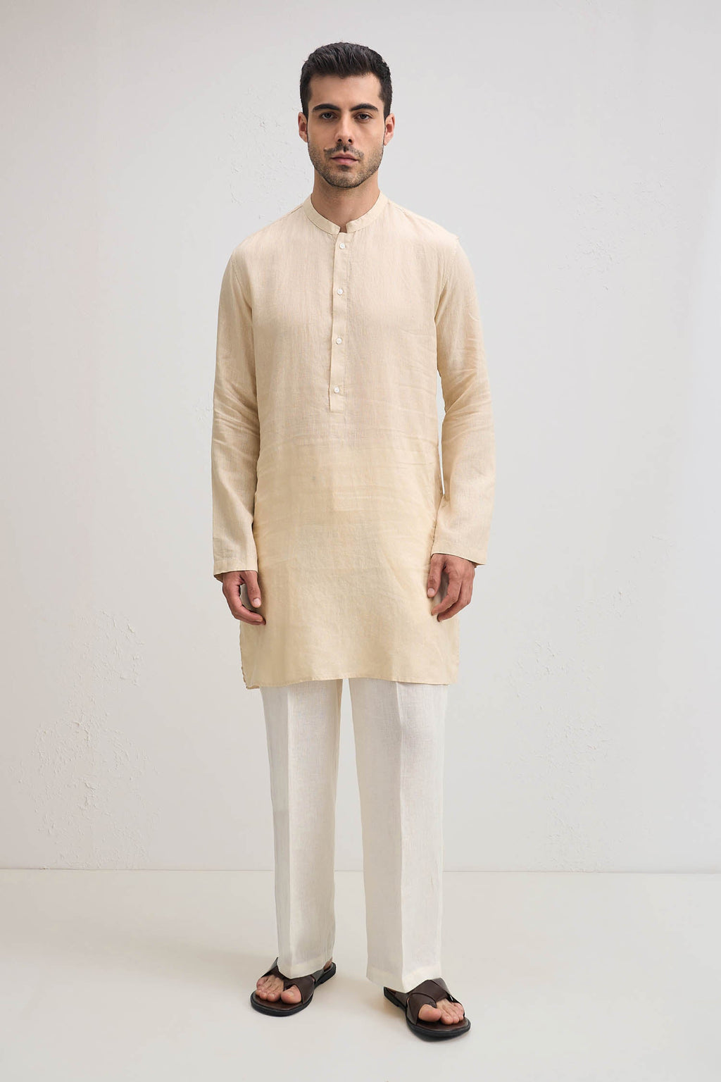 Irish Linen Kurta - beige