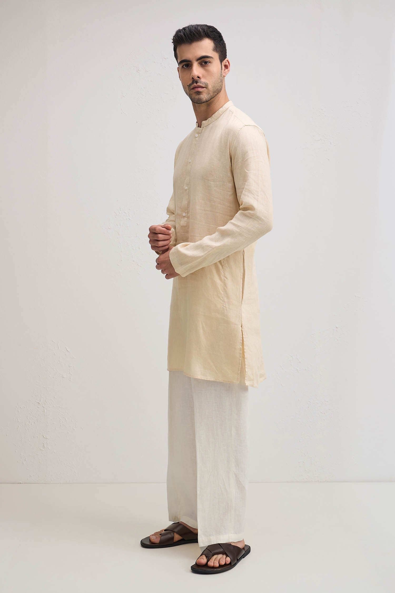 Irish Linen Kurta - beige