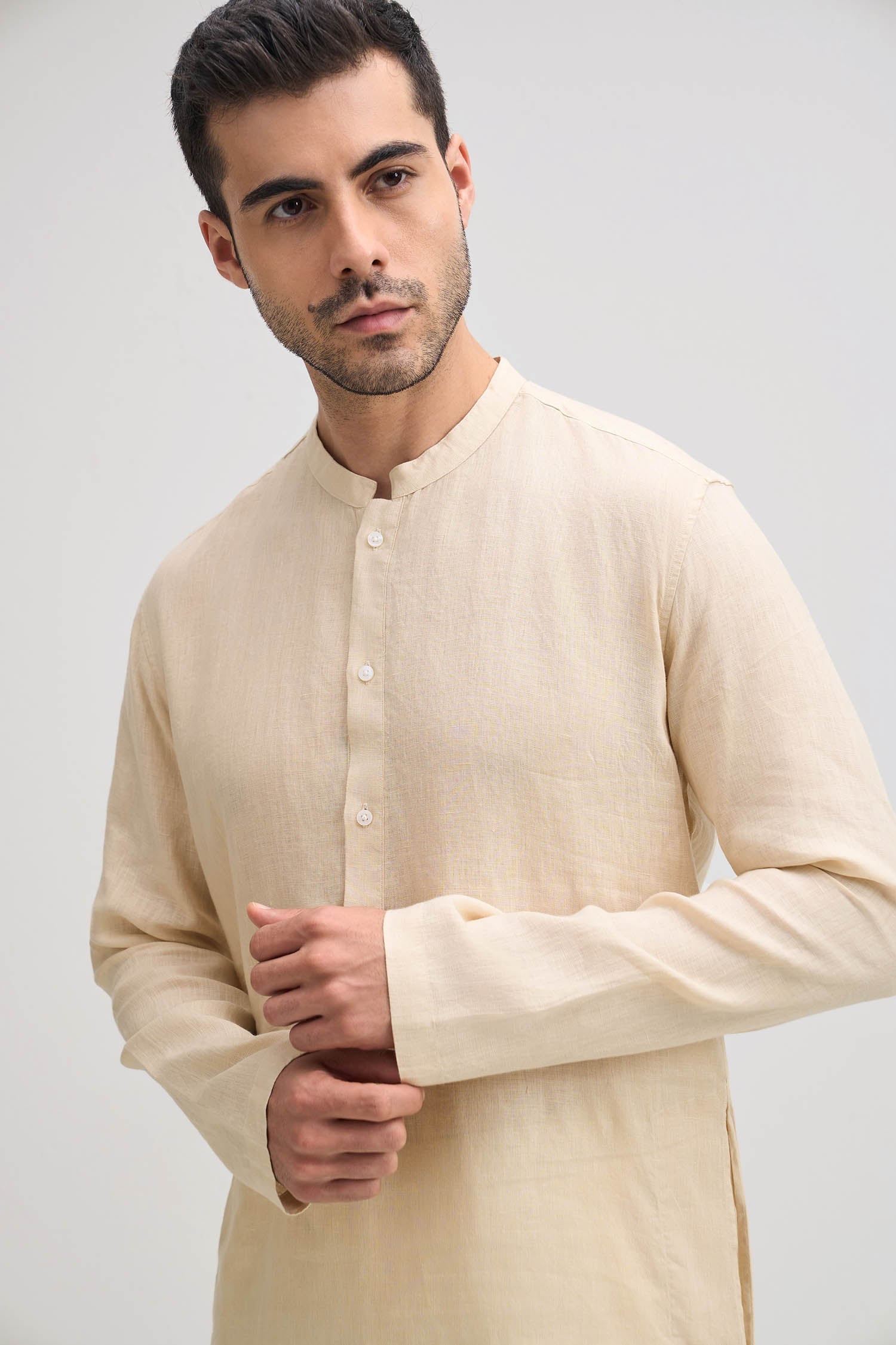 Irish Linen Kurta - beige