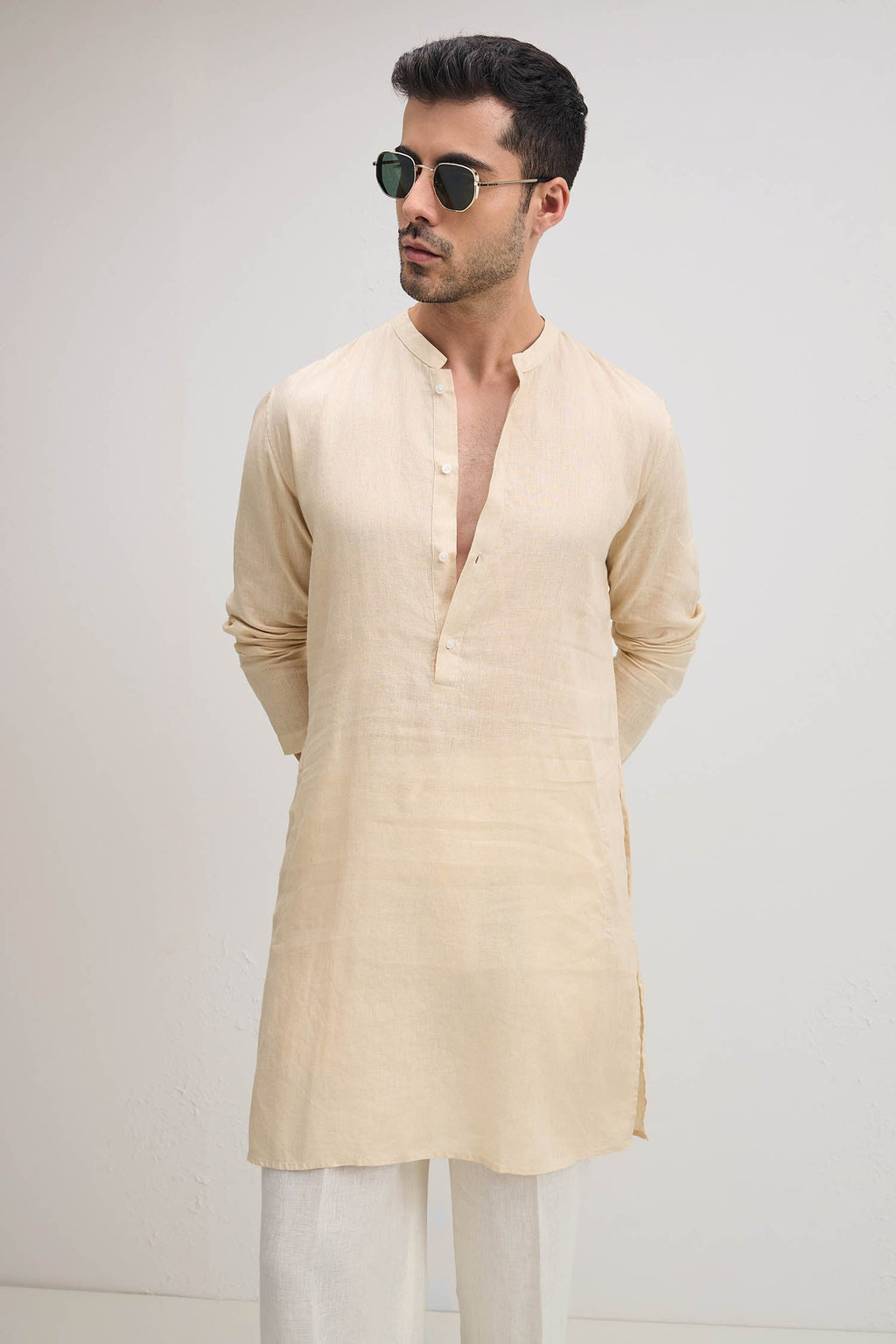Irish Linen Kurta - beige