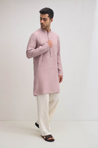 Irish Linen Kurta - Dusky Pink