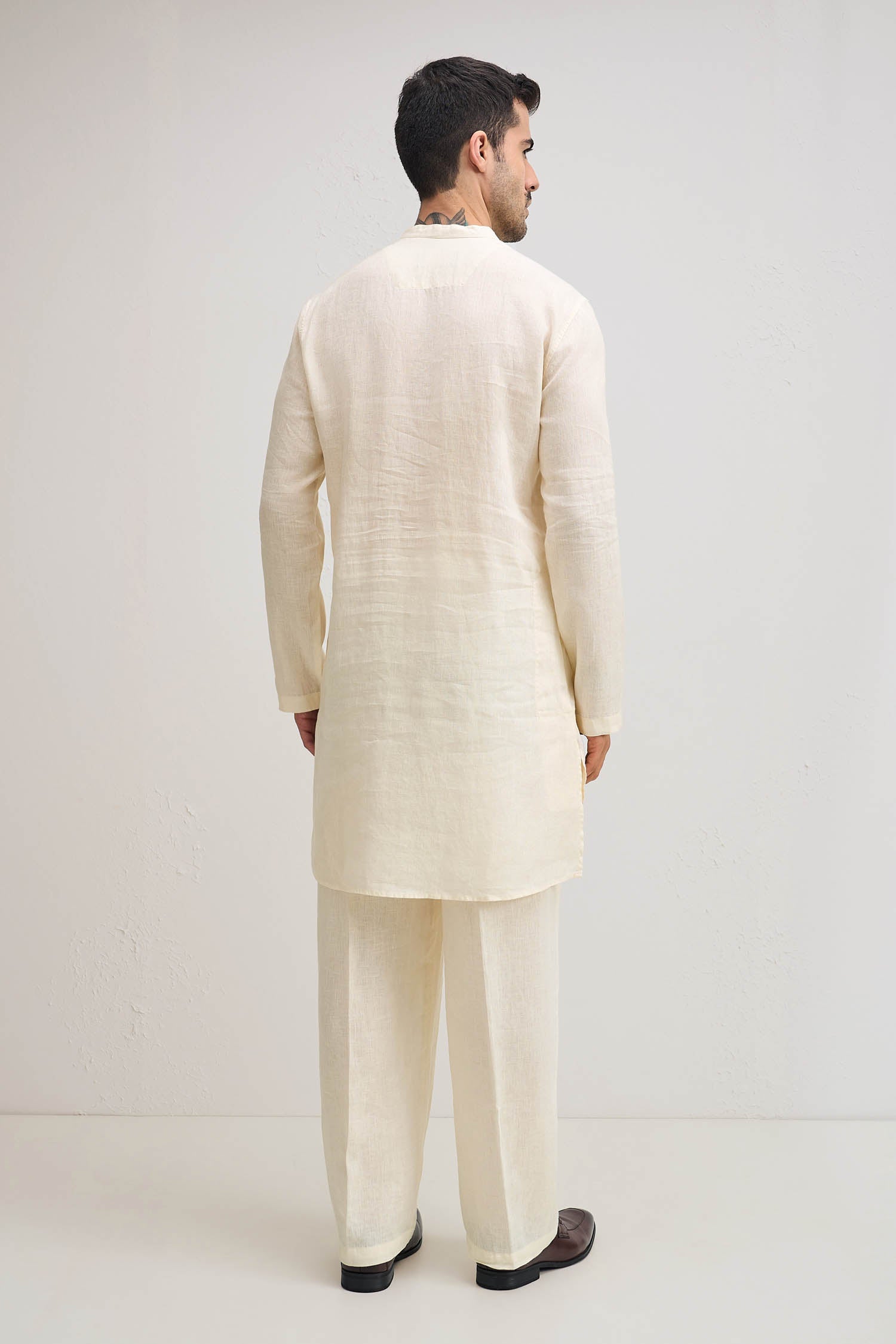 Irish Linen Kurta - Ivory