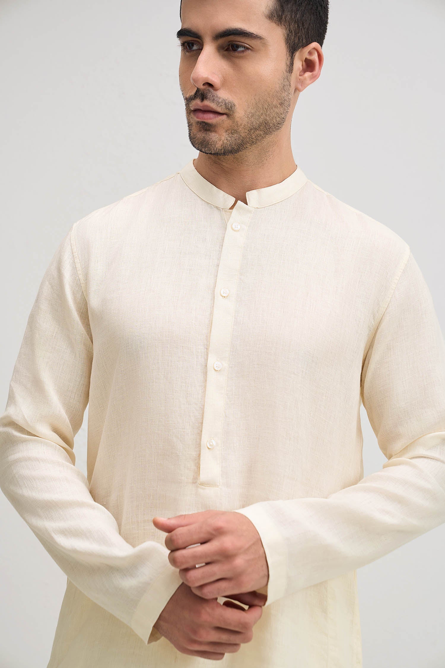 Irish Linen Kurta - Ivory
