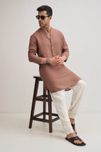 Irish Linen Kurta - Mocha(Brown)