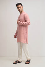 irish Linen Kurta - Rose Pink