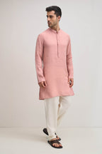 irish Linen Kurta - Rose Pink