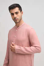 irish Linen Kurta - Rose Pink