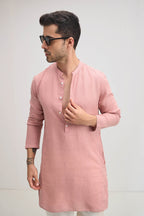 irish Linen Kurta - Rose Pink