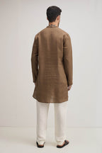 Irish Linen Kurta - Cocoa(Brown)
