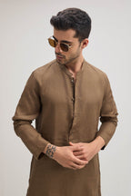 Irish Linen Kurta - Cocoa(Brown)
