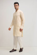 Outline Irish Linen Kurta - Beige