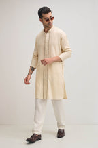 Outline Irish Linen Kurta - Beige