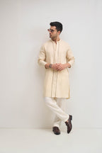 Outline Irish Linen Kurta - Beige