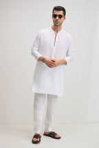 Irish Linen Kurta - White