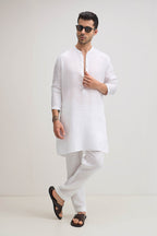 Irish Linen Kurta - White