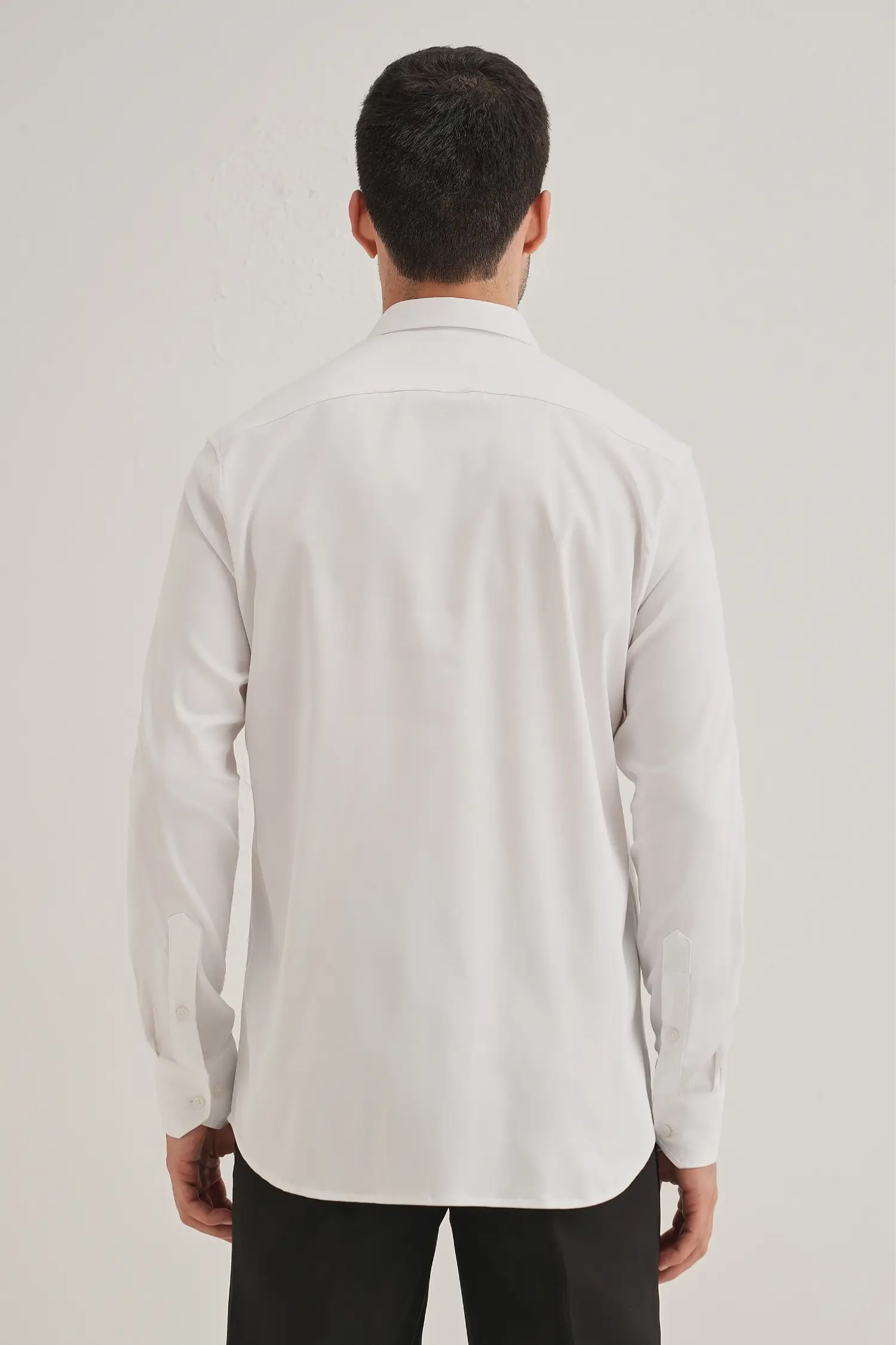 Long Flower hand embroidered designer shirt -White