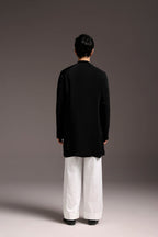 Leaflet - Hand Embroidered Designer Kurta - Black