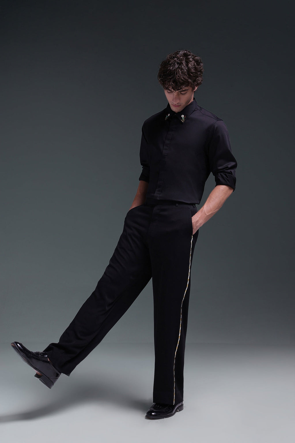 Glisten(Rhinestones) - Hand Embroidered Designer Trouser