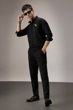 Cupid - Hand Embroidered Designer Shirt - Black