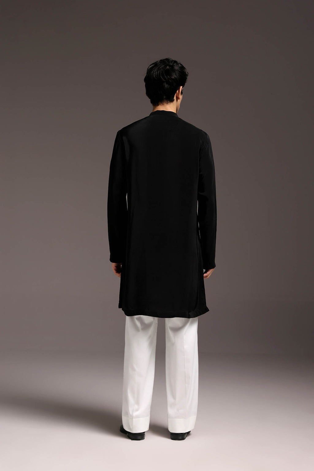 Pollen - Hand Embroidered Designer Kurta - Black